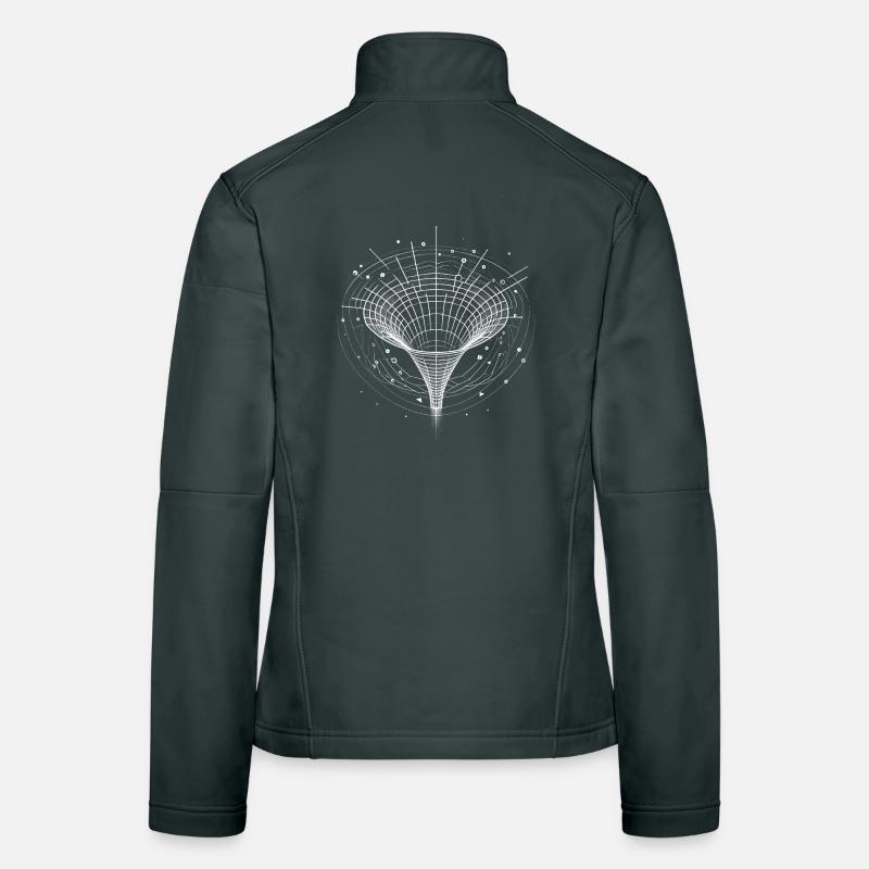 Entonnoir de trou noir dans l’espace Veste en tissu softshell Femme