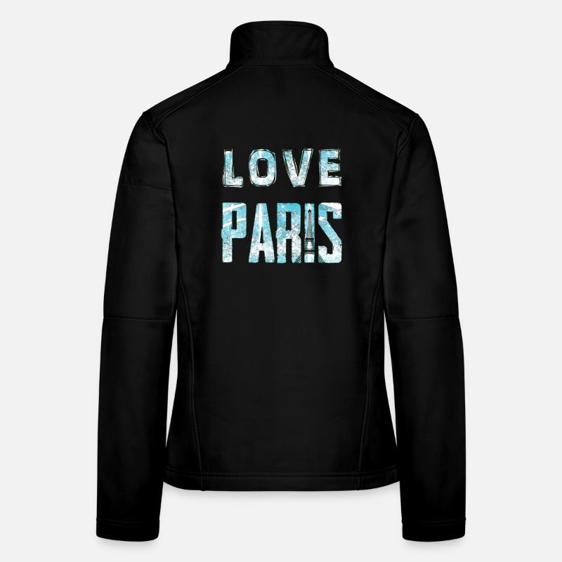 Love Paris Design d’effet d’eau Veste en tissu softshell Femme