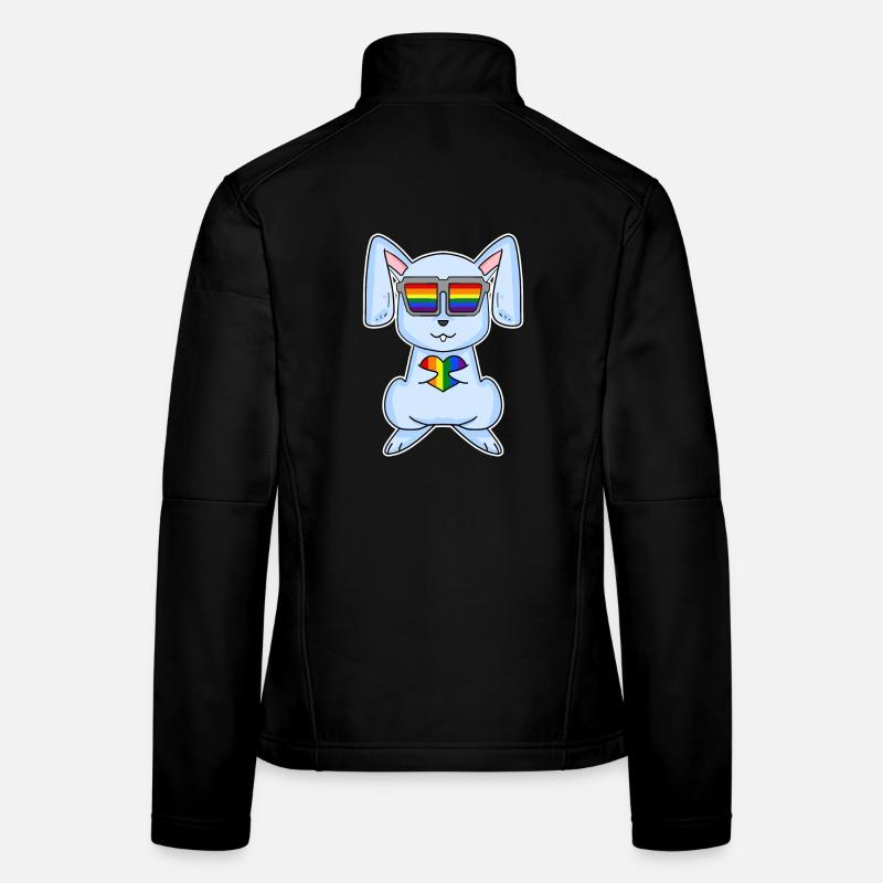 Lapin Noël arc-en-ciel couleur Broh Veste en tissu softshell Femme