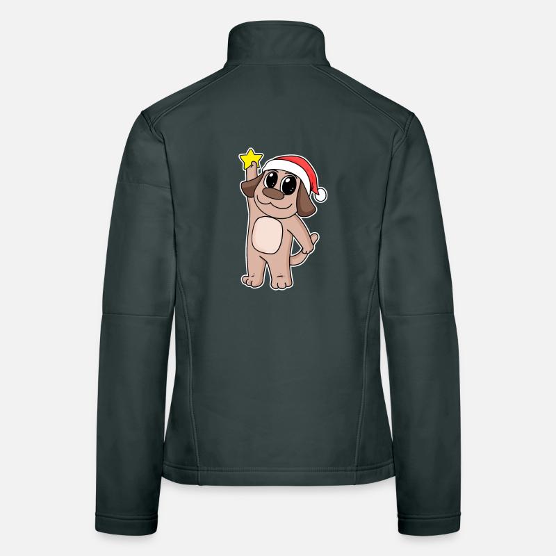 Chien Noël Veste en tissu softshell Femme