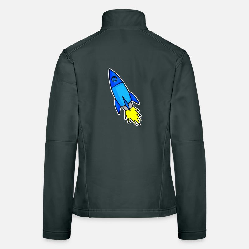 Fusée bleue Veste en tissu softshell Femme