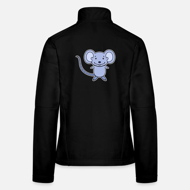 Dessin animé de souris Veste en tissu softshell Femme