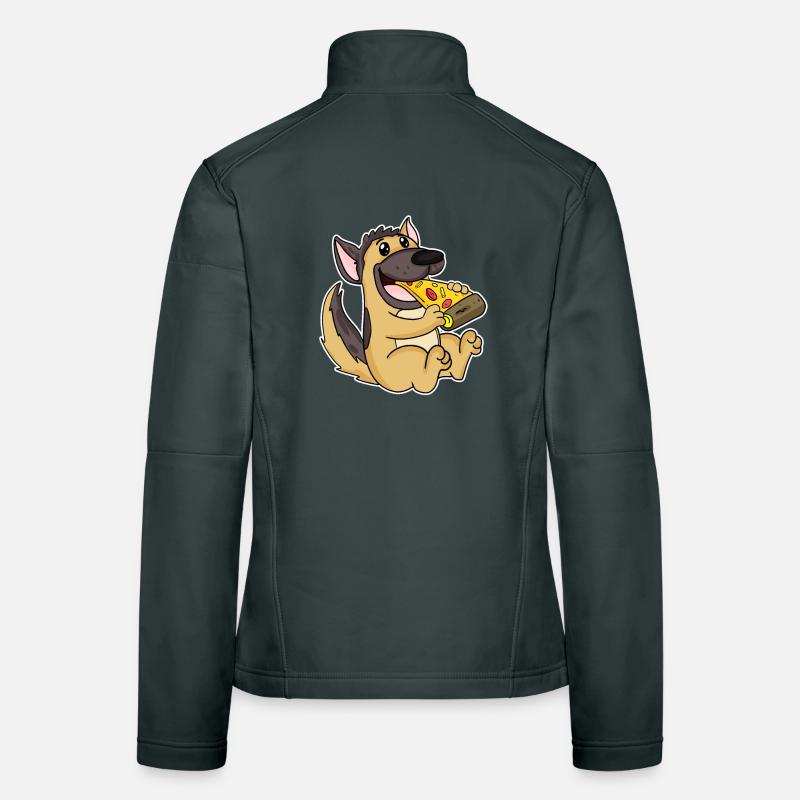 Deutscher Schäferhund Hund Pizza Frauen Softshelljacke