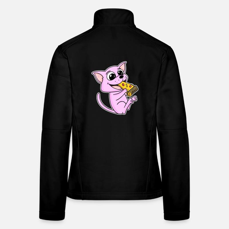 Pizza au chat Sphynx Veste en tissu softshell Femme