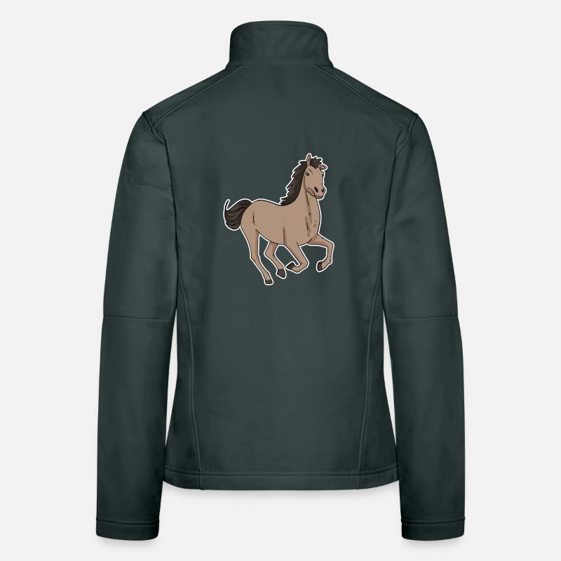 Niedliches Pferd - reiten Frauen Softshelljacke