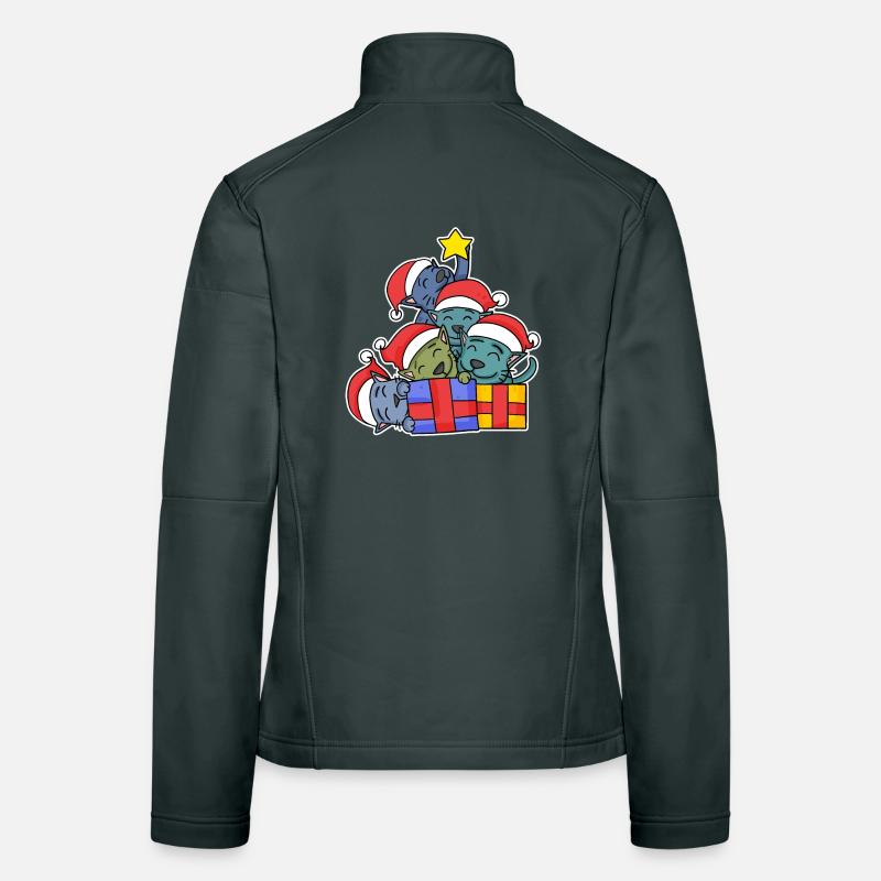 Cat Tree Christmas Christmas Tree Women's Softshell Jacket