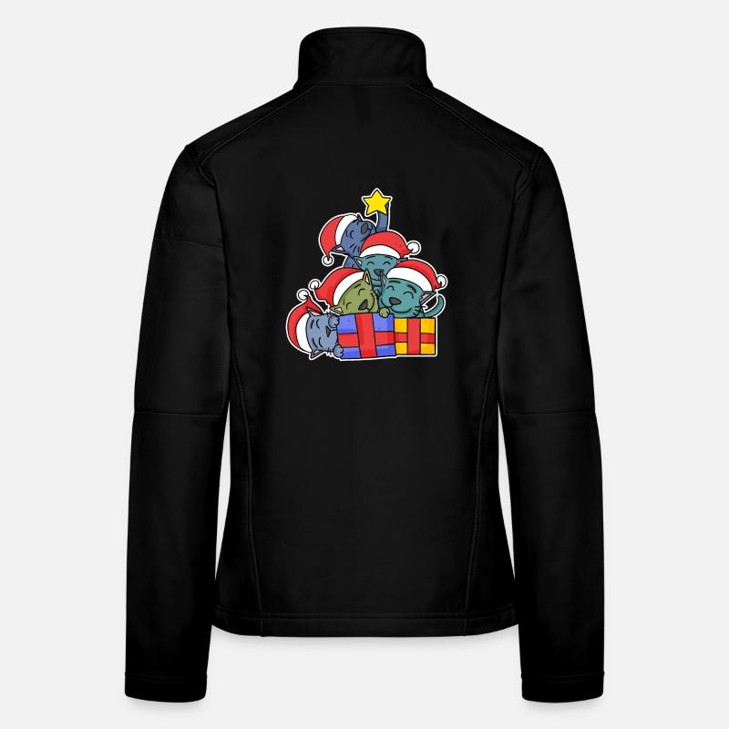 Cat Tree Christmas Christmas Tree Women's Softshell Jacket