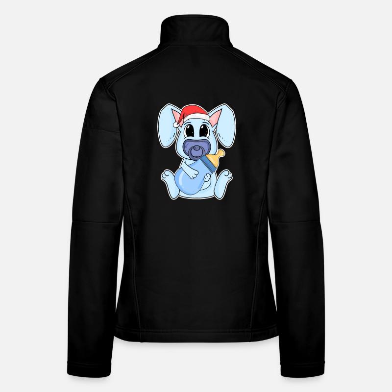 Lapin bébé Noël Veste en tissu softshell Femme