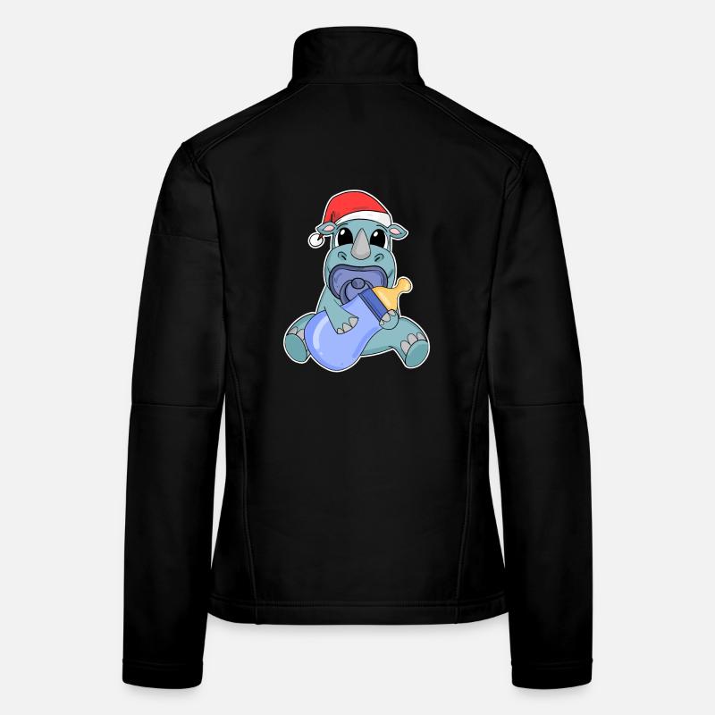 Rhino Baby Christmas Women's Softshell Jacket