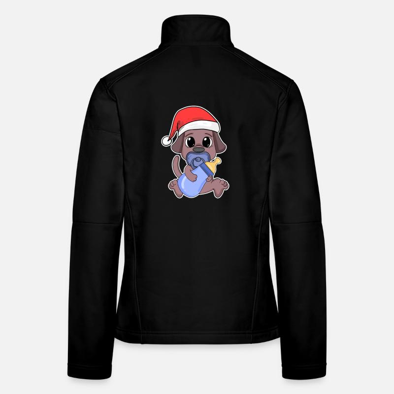 Chien Bébé Noël Veste en tissu softshell Femme