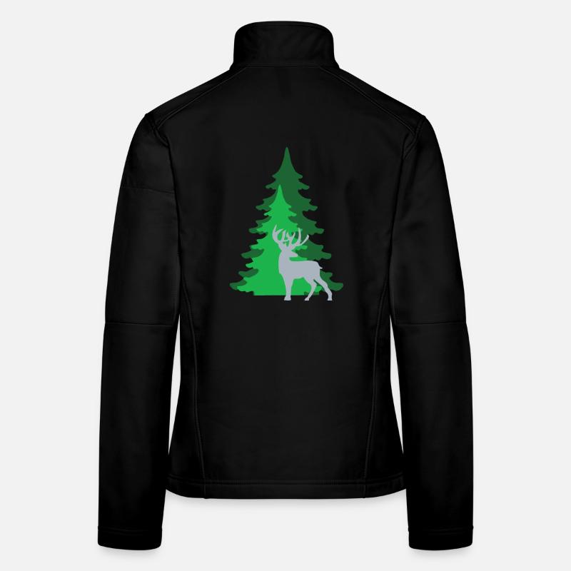 DEER IN THE FOREST Women's Softshell Jacket