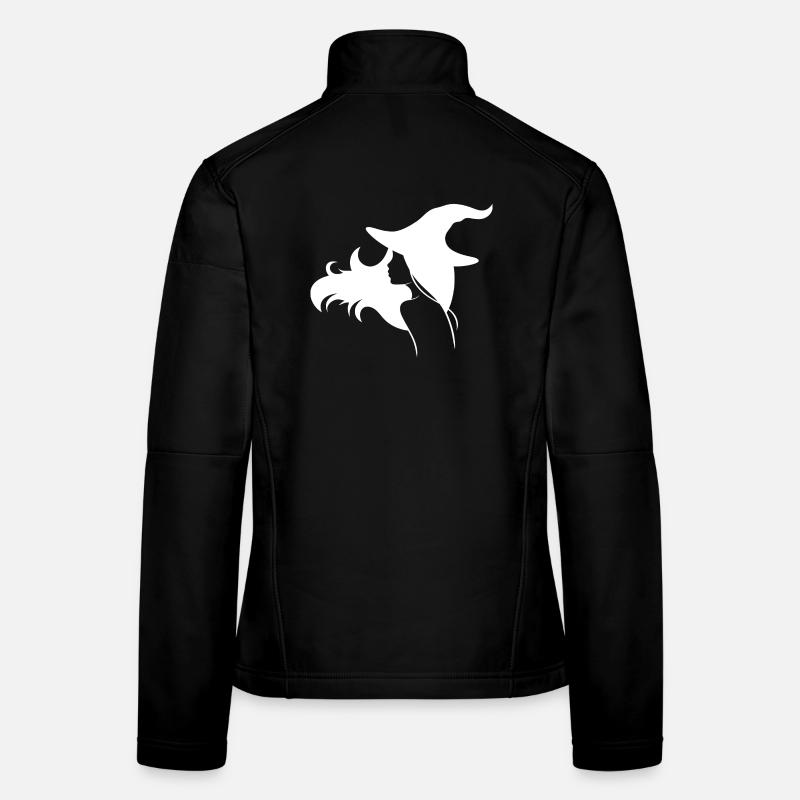 Witch with loose hair and a hat Women's Softshell Jacket