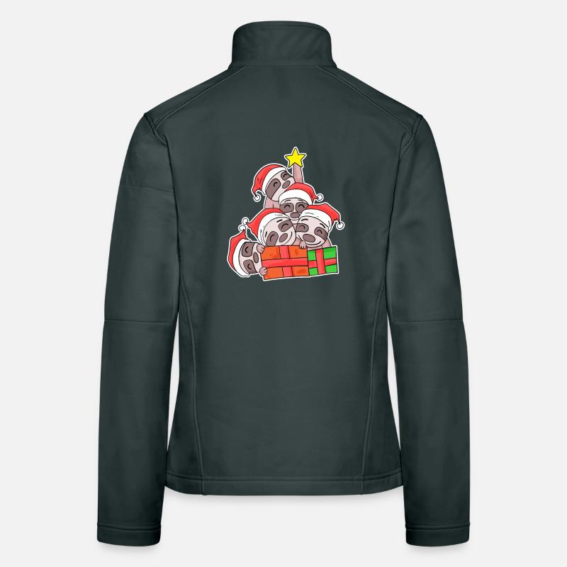Faultier Weihnachtsbaum Weihnachten Frauen Softshelljacke
