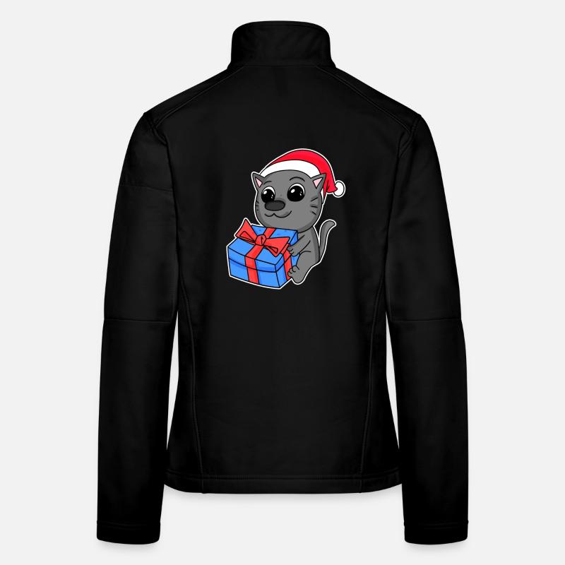 Katze Weihnachten Frauen Softshelljacke