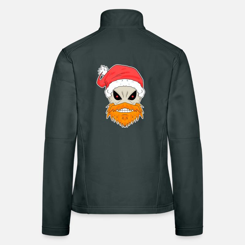 Weihnachtsmann Totenkopf Frauen Softshelljacke