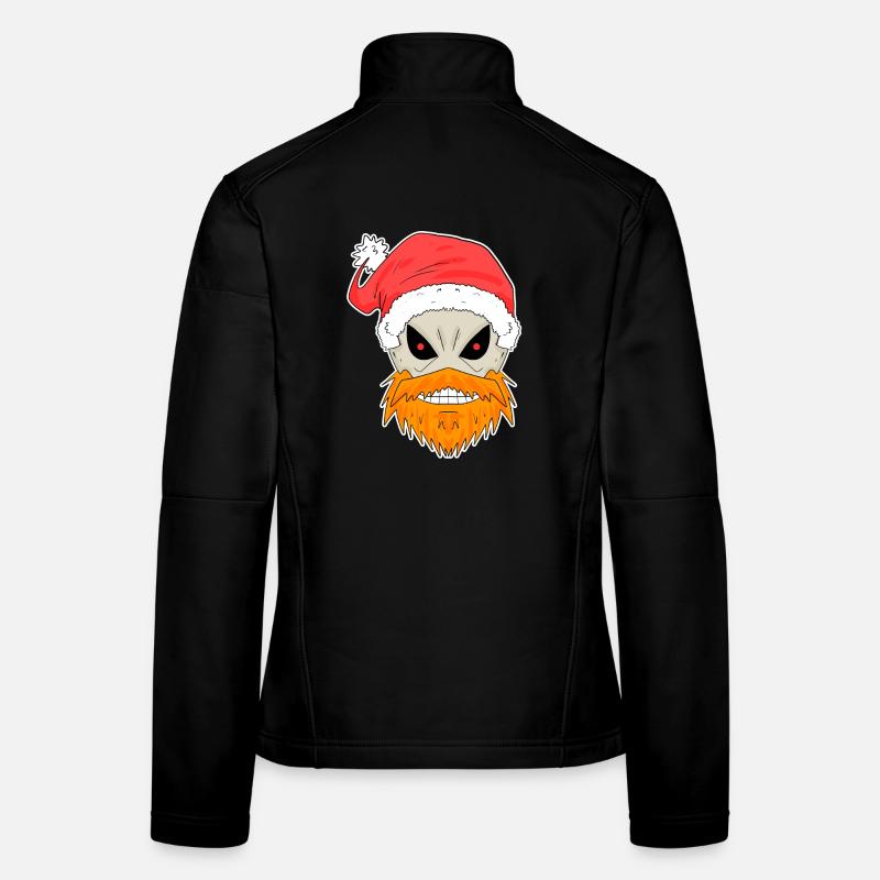 Weihnachtsmann Totenkopf Frauen Softshelljacke