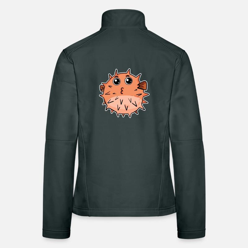 Pufferfish fish Women's Softshell Jacket