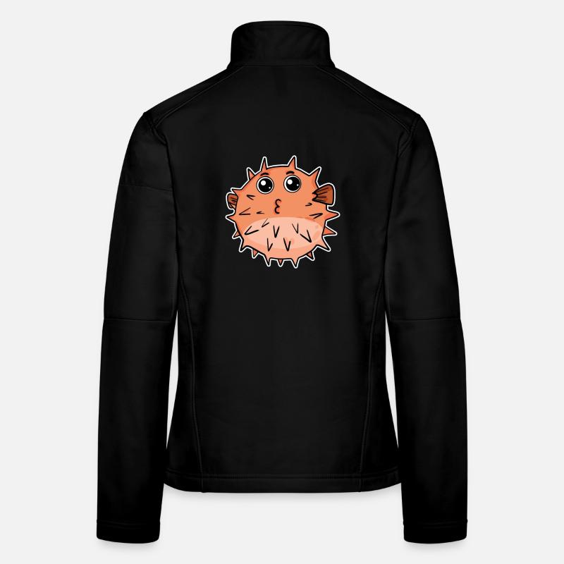Pufferfish fish Women's Softshell Jacket