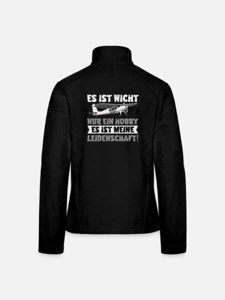 Flugzeug Modellbau Hobby Leidenschaft Geschenk - Frauen Softshelljacke - Schwarz - Hinten