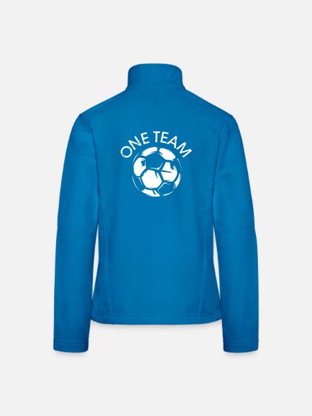 one team ball used look symbol dreckig icon club - Frauen Softshelljacke - Schwarz - Hinten
