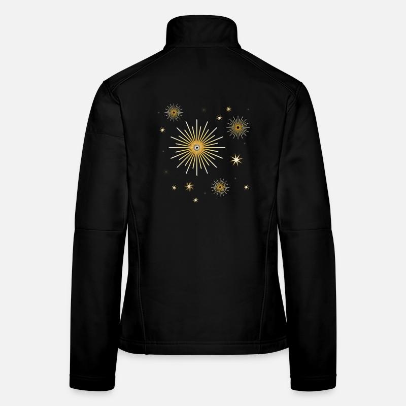 de belles étoiles brillantes pour Noël Veste en tissu softshell Femme