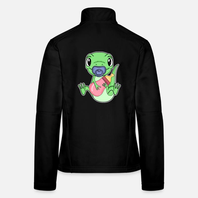 Baby Lizard Motif Women's Softshell Jacket