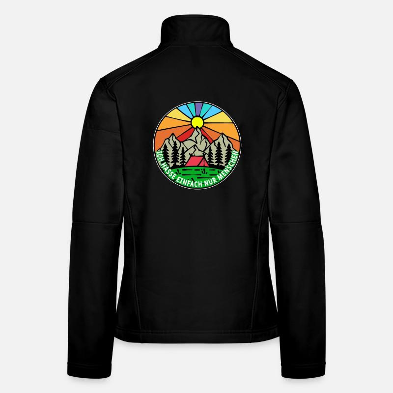 Mountains, hikers, camping, nature, camping, camping Women's Softshell Jacket