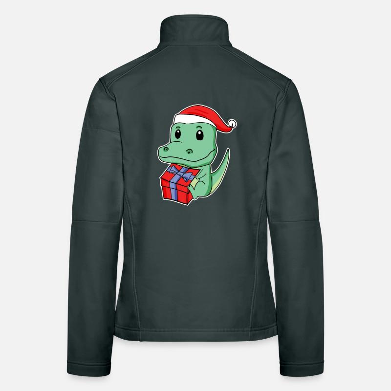Crocodile avec bonnet de Père Noël Veste en tissu softshell Femme