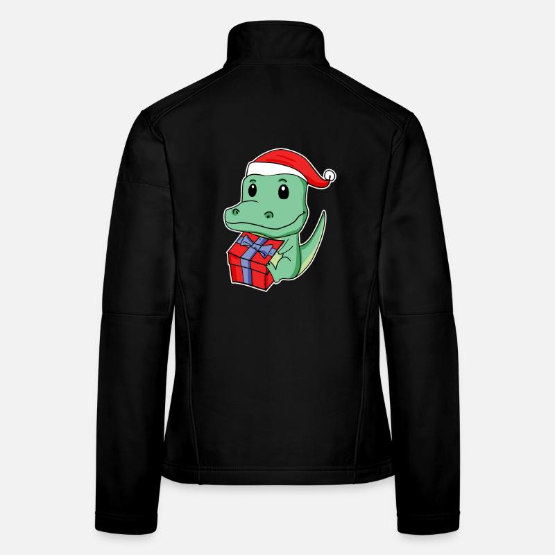Crocodile avec bonnet de Père Noël Veste en tissu softshell Femme