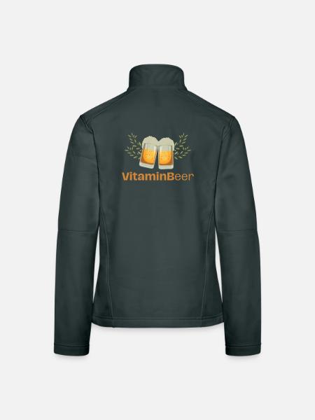 VitaminB - Frauen Softshelljacke - Schwarz - Hinten