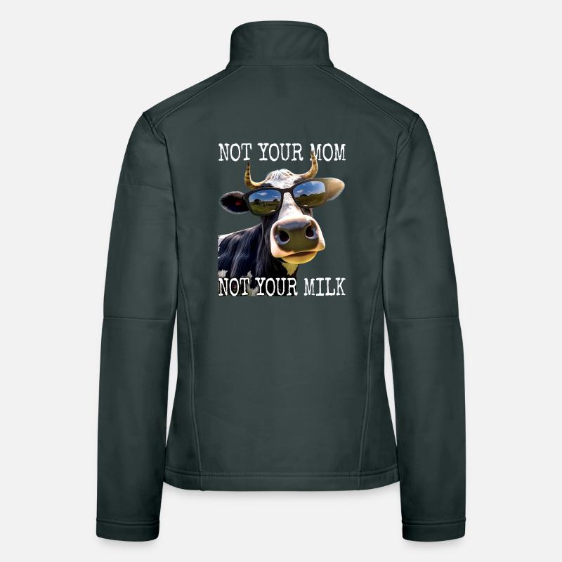 Pas ta mère Pas ton lait Végétalien Végétarien Végétarien Veste en tissu softshell Femme