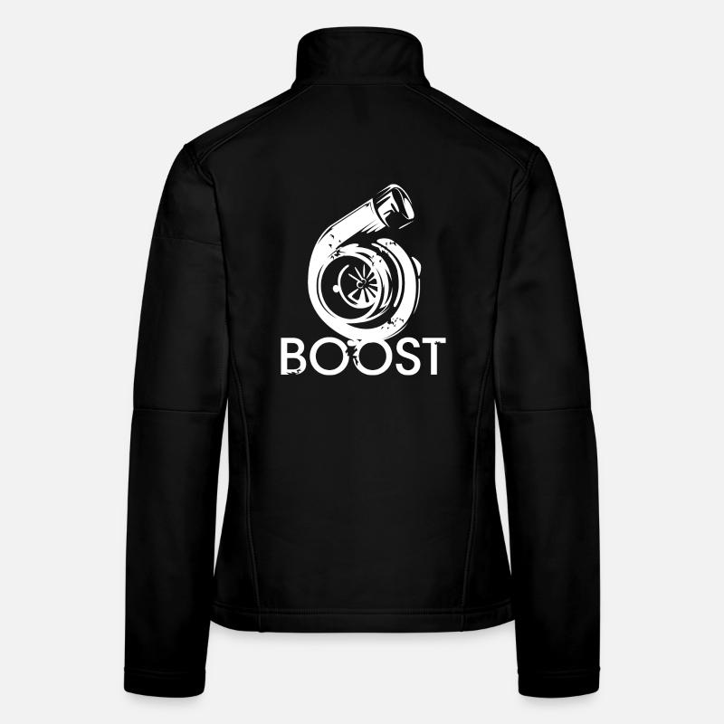 Boost Engine Icon Turbo Illustration Racing Tuner Veste en tissu softshell Femme