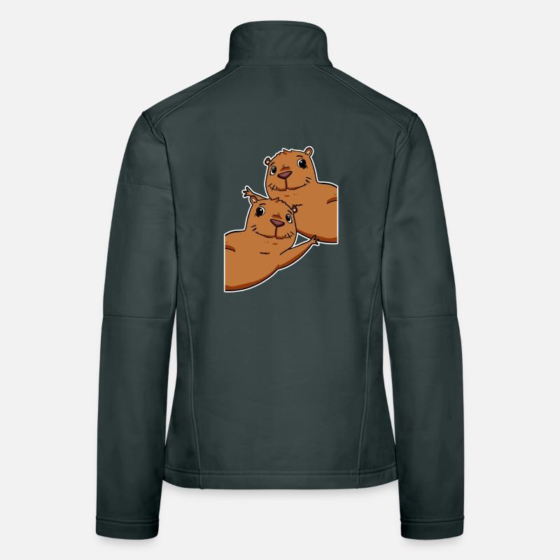 Capybara Wasserschwein Frauen Softshelljacke