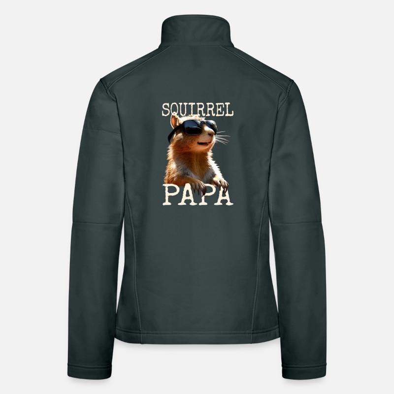 Squirrel Dad Squirrel Daddy Father's Day Dad Paps Women's Softshell Jacket
