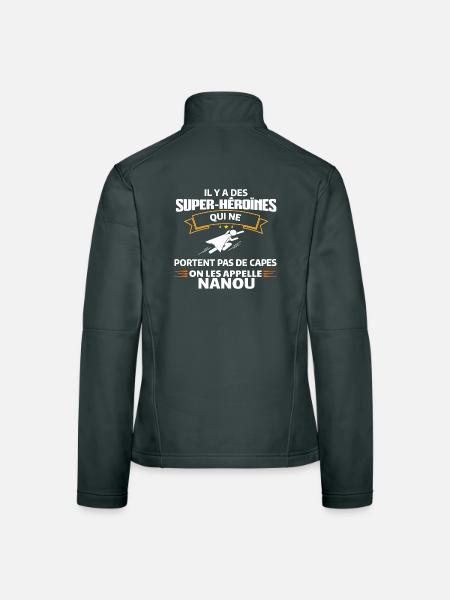 Super-Héroïnes Nanou Superpower Illustration - Veste en tissu softshell Femme - noir - Dos