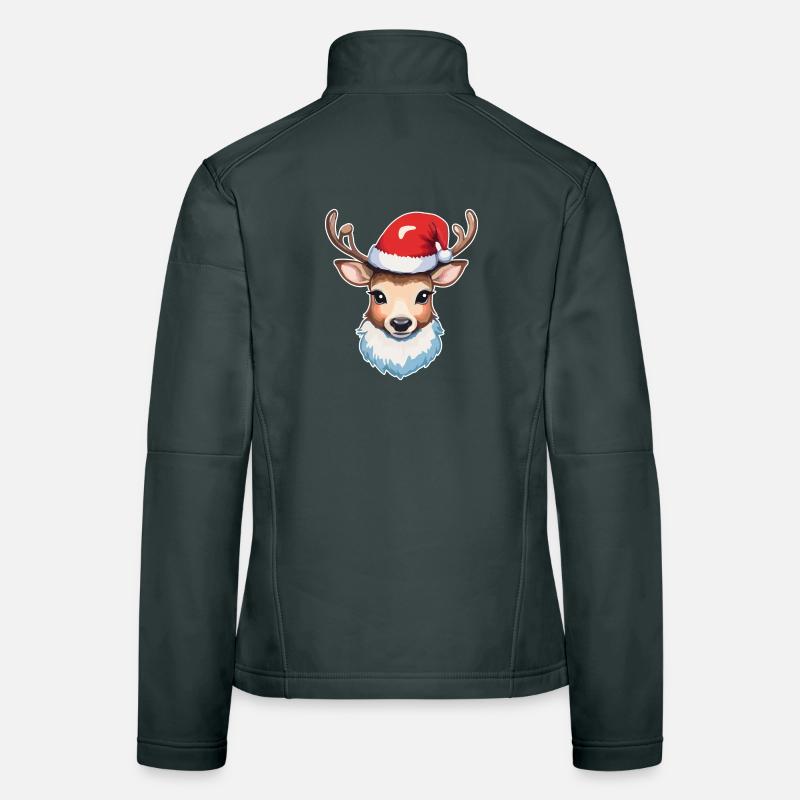 Reindeer Deer Christmas Women's Softshell Jacket