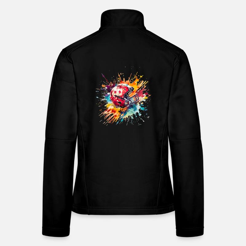 Casque de football américain Splash Color Explosion Veste en tissu softshell Femme