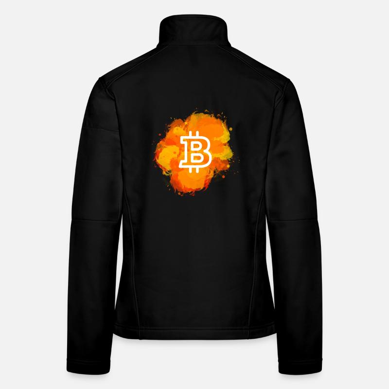 Bitcoin Crypto Cryptocurrency Splash Women's Softshell Jacket