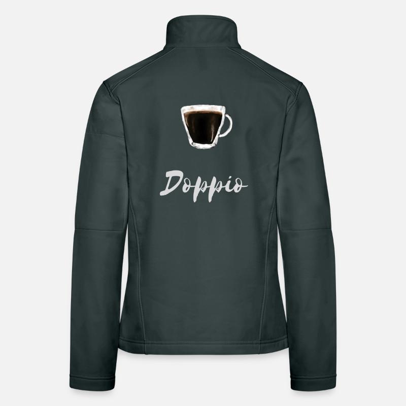 Doppio Espresso Kaffee Barista Café Shirt Frauen Softshelljacke