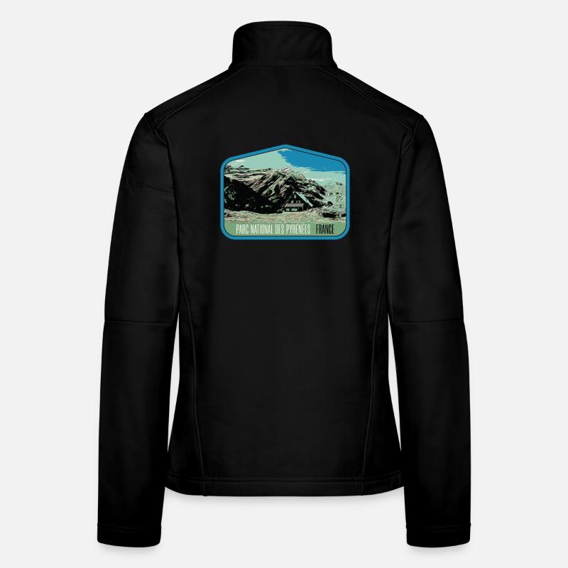 Écusson Paysage Pyrénées : Nature Authentique Veste en tissu softshell Femme