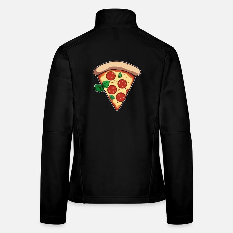 Pizza - Frauen Softshelljacke - Schwarz