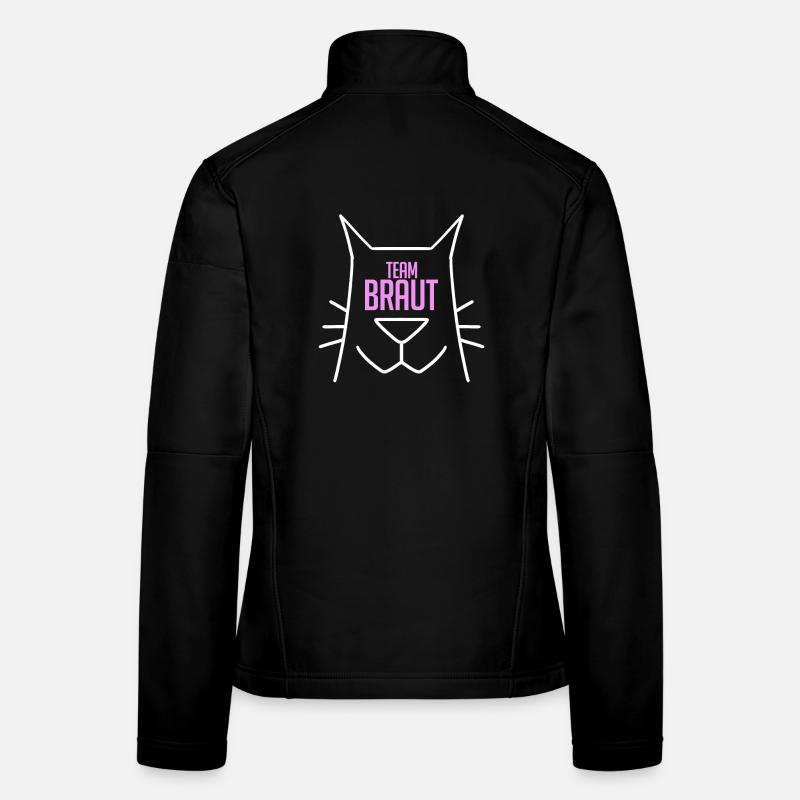 Team Bride Katze Motiv Frauen Softshelljacke