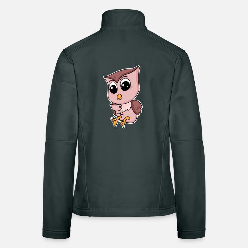 Eule Familie - Eule mit Baby Frauen Softshelljacke