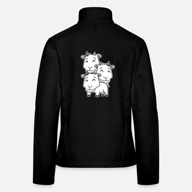 Motif de chèvre Veste en tissu softshell Femme
