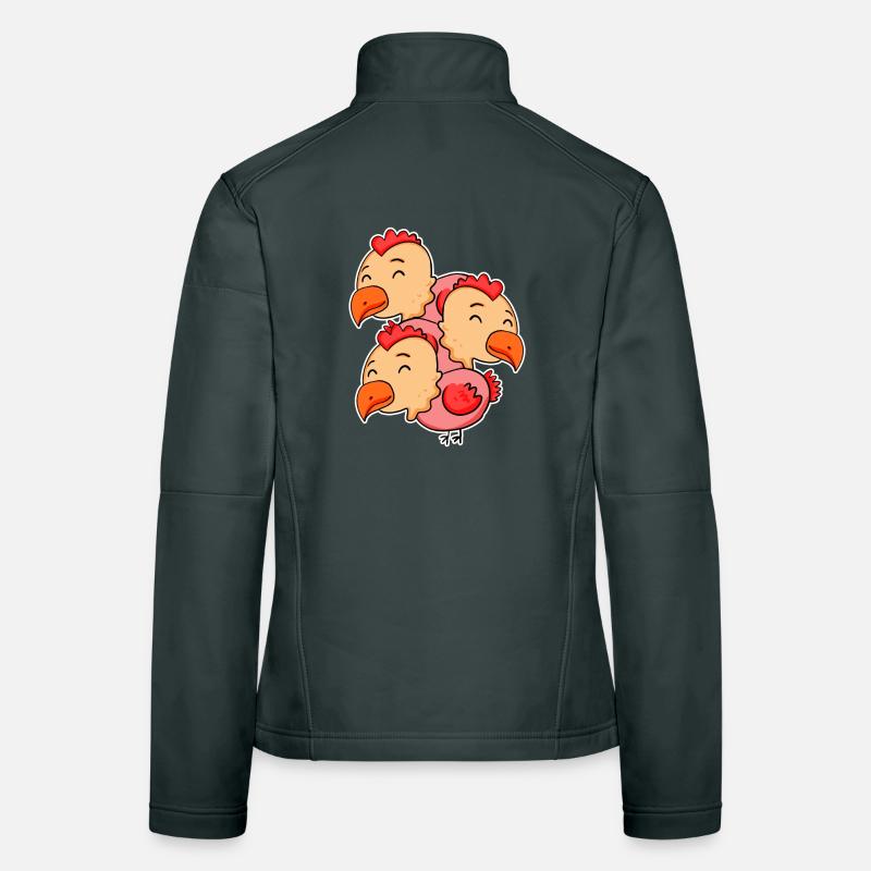 Poulets mignons - Motif de poulet Veste en tissu softshell Femme