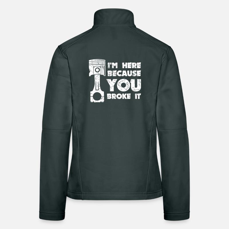 Job Statement Workaholic Mechaniker Arbeiter Frauen Softshelljacke