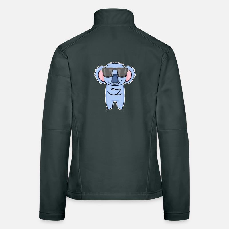 Koala with glasses Women's Softshell Jacket