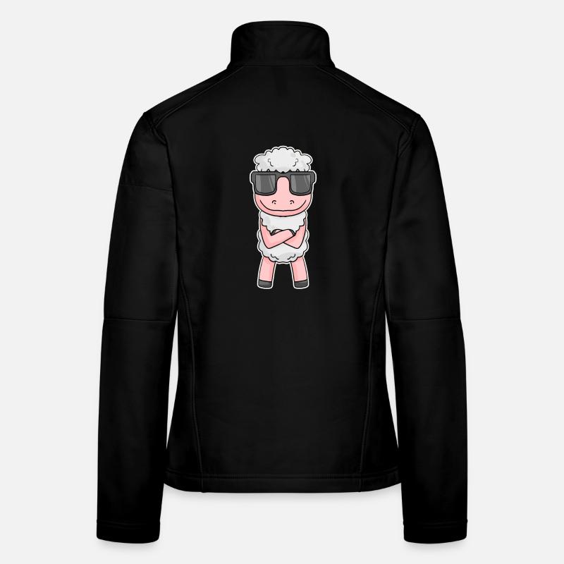 Schaf mit Brille Frauen Softshelljacke