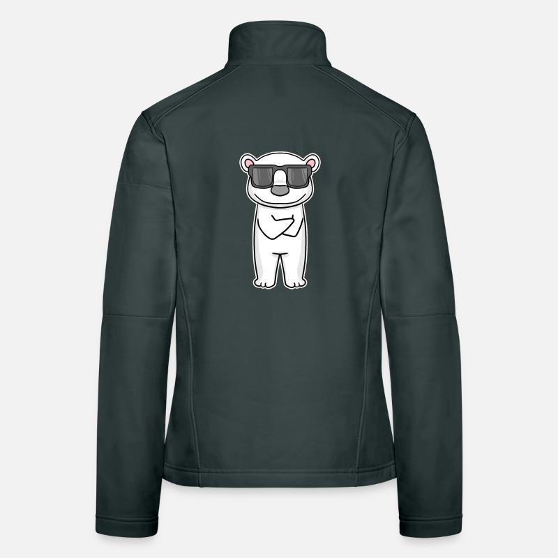 Eisbär mit Brille Frauen Softshelljacke