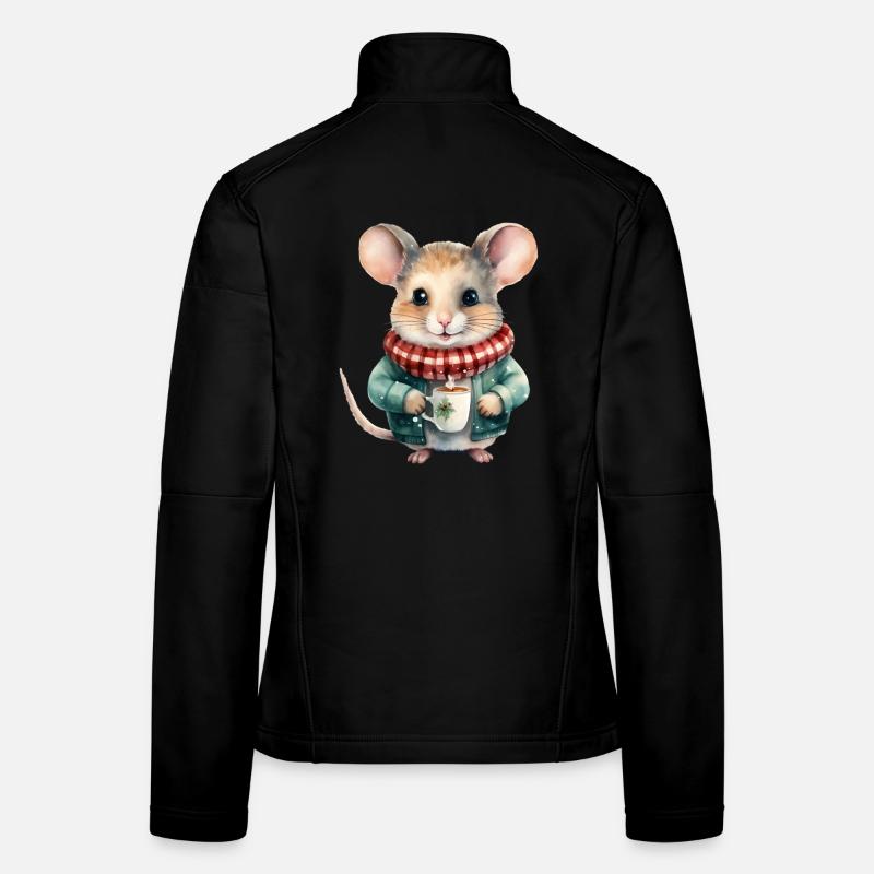 Thé d’hiver de souris câlines Veste en tissu softshell Femme